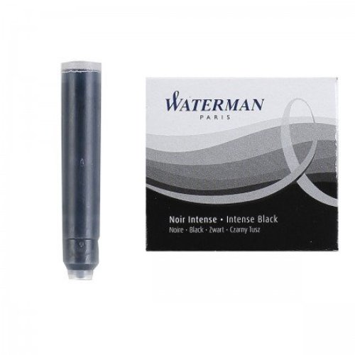 Капсулы для перьевых ручек Waterman короткие черный набор 6шт.(цена за шт.) S0110940,52011