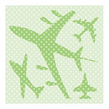 Трафарет 10х10см матовая пленка ПВХ Самолеты КТС-ПРО, С3774-09