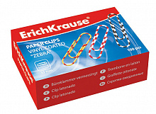Скрепки цветные 33мм 100шт Erich Krause Zebra, 24874