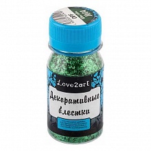 Блестки для декора 15г зеленый Love2art DPF 04