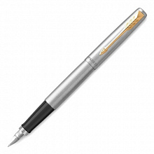 Ручка перьевая 1мм синие чернила PARKER Jotter Core F691 Stainless Steel GT M, 2030948