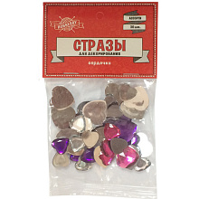 Стразы Сердца 1,6см 50шт Проф-Пресс TX-9091