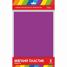 Фоамиран сиреневый 5л. А4 Hatber Пмц4_00019