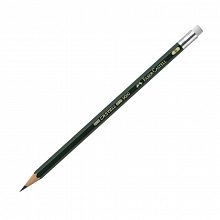 Карандаш чернографитный   B с ластиком шестигранный Faber-Castell Castell-9000, 119201