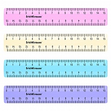 Линейка пластиковая 15см ассорти Pastel Erich Krause, 49541
