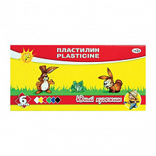 Пластилин 6цв классический со стеком Гамма Юный художник 280042