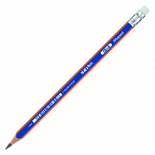 Карандаш пластиковый чернографитный 2B с ластиком трехгранный MAPED Navy Peps 851822
