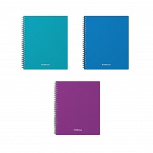 Тетрадь спираль  60л клетка с пластиковой обложке ассорти Glance Vivid Erich Krause, 43539