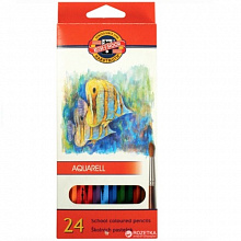 Карандаши акварельные 24 цв. Koh-i-Noor Рыбки, 3718/24