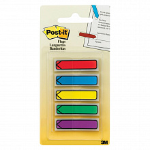 Закладки клейкие 44х12мм 5 цветов по 20л пластиковые 3M Post-it Flags 7000038078