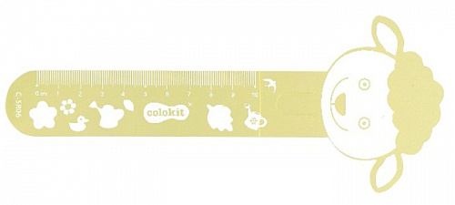 Закладка-линейка Желтый барашек 10см FlexOffice Colokit C-SR06 Yellow,C-SR05