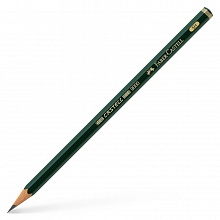 Карандаш чернографитный  5H без ластика шестигранный Faber-Castell CASTELL-9000, FC119015