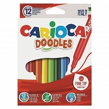 Фломастеры 12 цветов Carioca Doodles, 42314