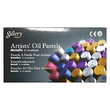 Пастель масляная 6 цв по 2 мелка Gallery Oil Metallic MUNGYO MGMOP12M