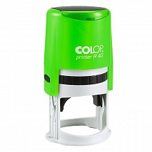 Оснастка для печати d=41,5мм синий, корпус неон зеленый Colop PRINTER R40 neon green