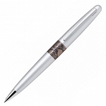 Ручка шариковая 1мм синий стержень масляная основа PILOT MR Animal Collection Silver Python BP-MR2-PTN-M