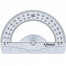Транспортир пластиковый 180° 12см MAPED Geometric 242180