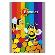 Блокнот А7 32л скоба клетка Пчелки КТС-ПРО, С0099-128