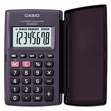 Калькулятор карманный 8 разрядов CASIO черный с крышкой HL-820LV-BK-W-GP