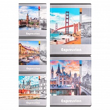 Тетрадь  48л клетка Завораживающие места ассорти Проф-Пресс ТМ Collezione, 48-3286