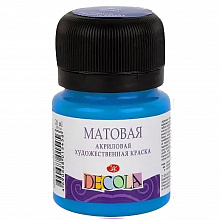 Краска акриловая матовая 20мл бирюзовая Decola 14326507