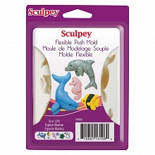 Форма для слепков Sculpey Flexible push molds Морской мир, гибкая, APM06