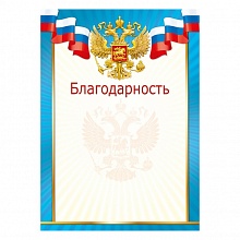 Благодарность Российская символика МП, 086.783