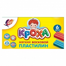 Пластилин 6цв восковой Луч Кроха 12С863-08