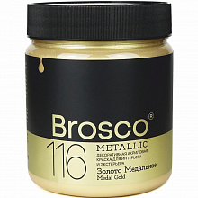 Краска акриловая 500мл №116 Золото Медальное Brosco 2505116