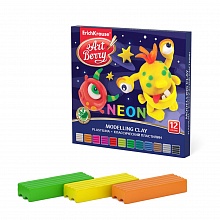 Пластилин 12цв с Алоэ Вера Neon 180г Erich Krause, 46982