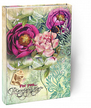 Записная книжка А6 80л Чудные цветы-3 с клапаном Проф-Пресс ТМ Collezione, 80-2836