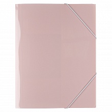 Папка с резинкой пластик А4 персиковая диагональ Expert Complete Trend Pastel, EC234413