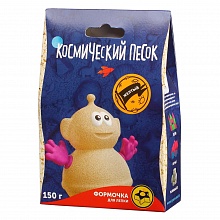 Песок кинетический 150гр желтый + формочка Космический песок ВОЛШЕБНЫЙ МИР KPZA2