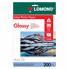 Фотобумага Lomond А4 200г/м2 глянцевая 25л для струйной печати 0102046