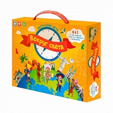 Игра-ходилка с викториной Вокруг света 6 в 1 ГЕОДОМ, 4607177457727