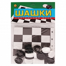 Игра настольная Шашки в пакете Рыжий кот, ИН-1832