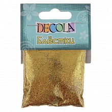 Блестки для декора 20г золото 0.1мм Decola W041-205-0,1