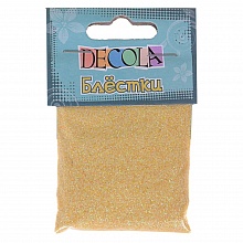 Блестки для декора 20г желтый радужное 0.3мм Decola W041-233-0,3