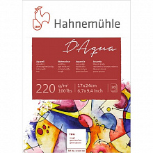 Альбом для акварели 170х240мм 10л Hahnemuhle D'Aqua 220г/м2 хлопок 100% крупное зерно 10628340