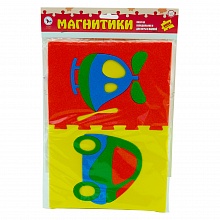 Пазл-магнит мягкий ЭВА Вертолет+Машинка РАКЕТА, Р160