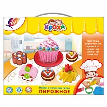 Набор для лепки 12цв 30гр + аксессуары Пирожное Луч Кроха, 32С2126-08