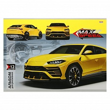 Альбом для рисования А4 12л скоба Желтая машина Проф-Пресс, 12-5414