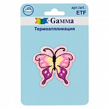 Термоаппликация №02 Бабочка 4,4х4,1см Gamma ETF 01-206