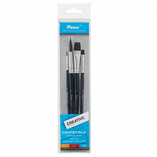 Набор кистей 4 шт Pinax Creative Line синтетика имитация белки, 259994