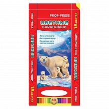 Карандаши  18 цв Животный мир Проф-Пресс, КЦ-3305