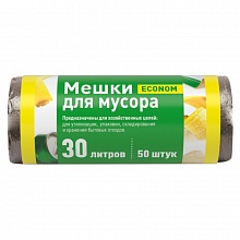 Пакет для мусора 30л рулон 50шт ПНД, PRO935C