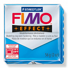 Пластика запекаемая 57г полупрозрачная синяя Staedtler Fimo Effect, 8020-374