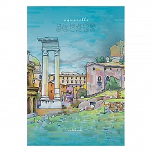 Записная книжка А5 80л клетка Город. Акварель КТС-ПРО, С0379-118
