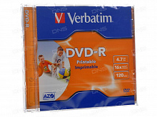 Диск DVD-R 4.7GB 16x 5шт (цена за шт) Verbatim, DVD+RJ005LS/V16