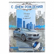 Открытка А4 средняя С днем рождения 019.303 МП